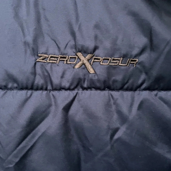 ZEROXPOSUR NAVY BLUE LIGHTWEIGHT PUFFER JACKET - Picture 5 of 5